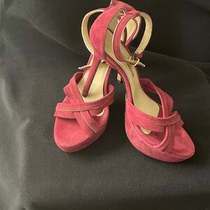 Strappy stiletto ankle heels!